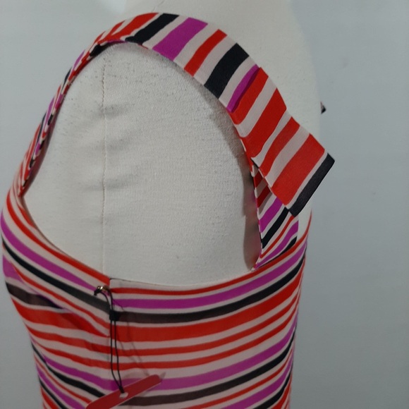 NWT Cabi stripe red pink top S - Picture 6 of 10